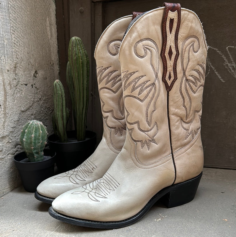 (RR3082) White Cowboy Boots