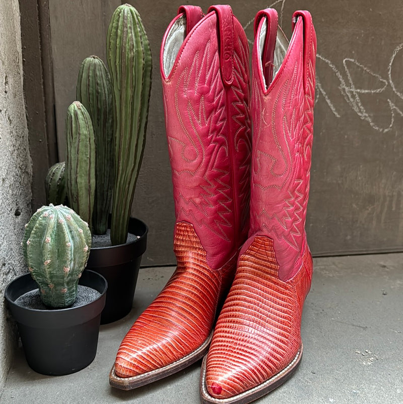 (RR3058) Sancho Red Cowboy Boots