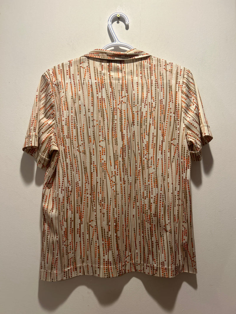 (0525RR3751) Stretchy 3/4 Button Down