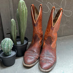 (RR3054) Short brown Exotic Western Boot