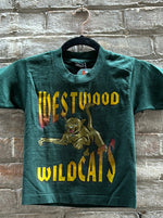 (RR2989) Vintage Single Stitch Green ‘Westwood Wildcats’ Graphic T-Shirt