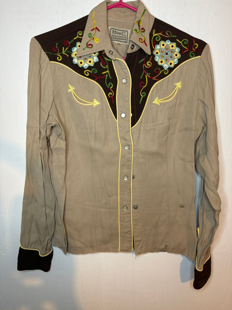 (RR3171) 1940s HBARC California Ranchwear Pearl Snap