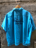 (RR2225) Vintage Blue Bowling Shirt