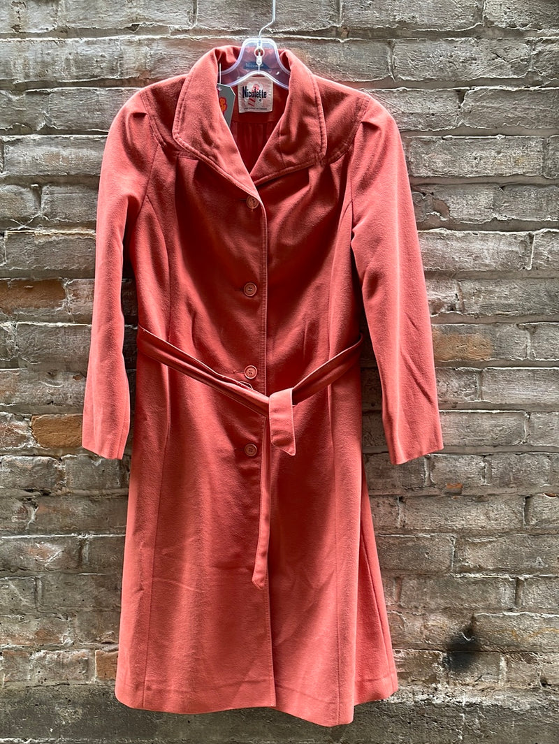 (RR2288) 50’s Salmon Coloured Car Coat