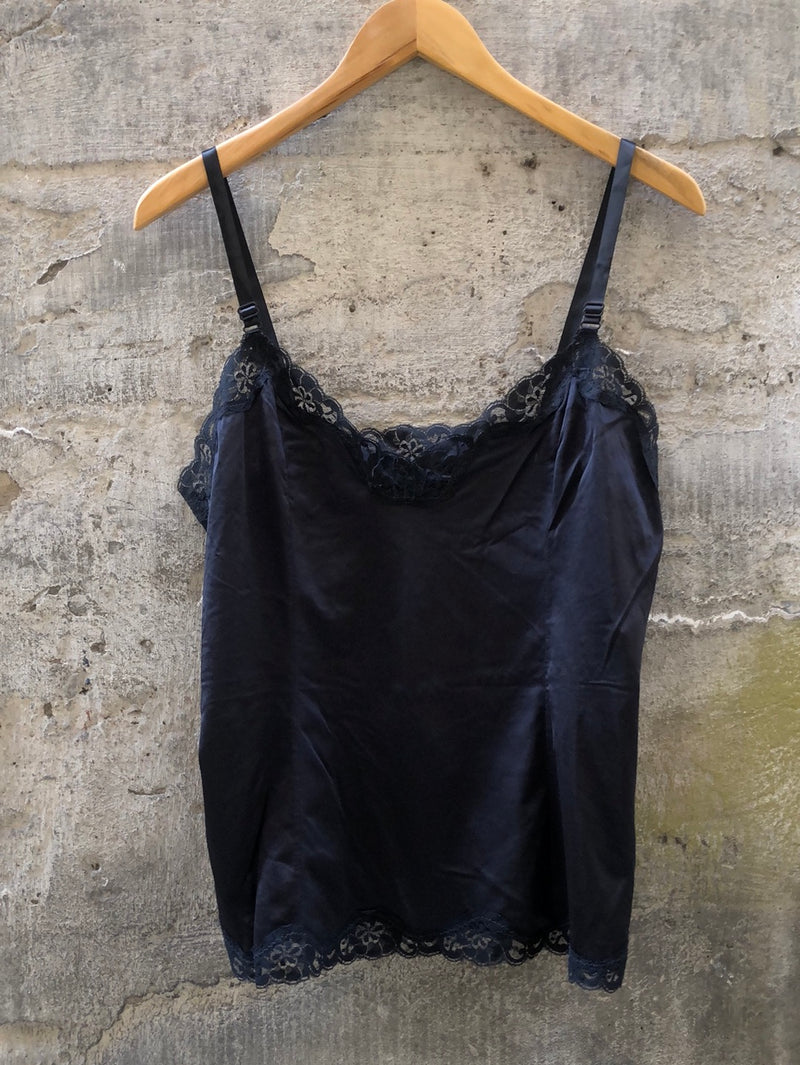 (RR2233) Vintage Black Lace Camisole