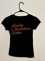 (RR3292) Vintage Single Stitch Harley Davidson Baby Tee