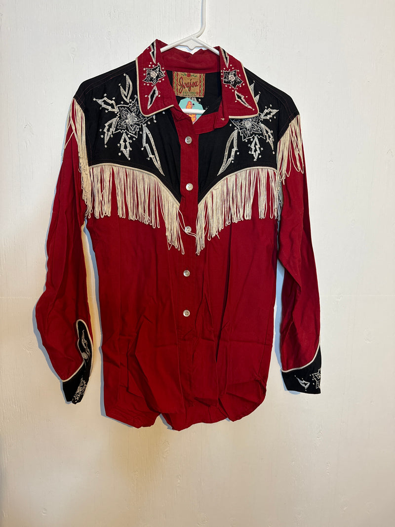 (RR3168) 90's does 50's Fringe Rodeo Blouse