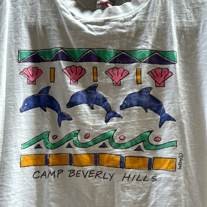 (RR2988) Vintage Single Stitch ‘Camp Beverly Hills’ Graphic T-Shirt