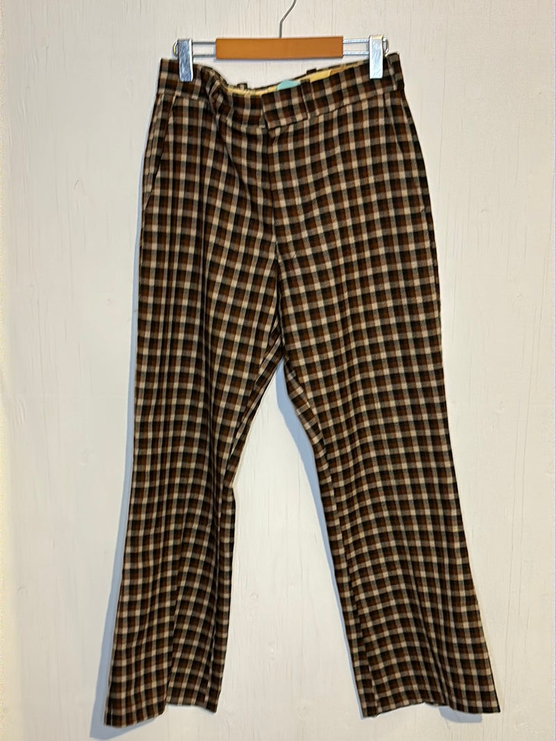 (RR2935) Vintage Plaid Single Stitch Bootleg Trousers