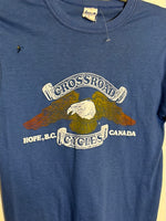 (RR2869) Vintage 1980s Single Stitch Crossroad Cycles Graphic T-Shirt