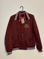 (RR3287) Vintage Maroon ‘Alberta Herefords’ Embroidered Bomber Jacket