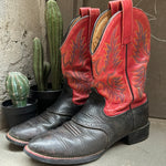 (RR3059) Ariat Black and Red Cowboy Short Boot