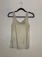 (RR3048) Vintage Cream Lace Detail Undershirt