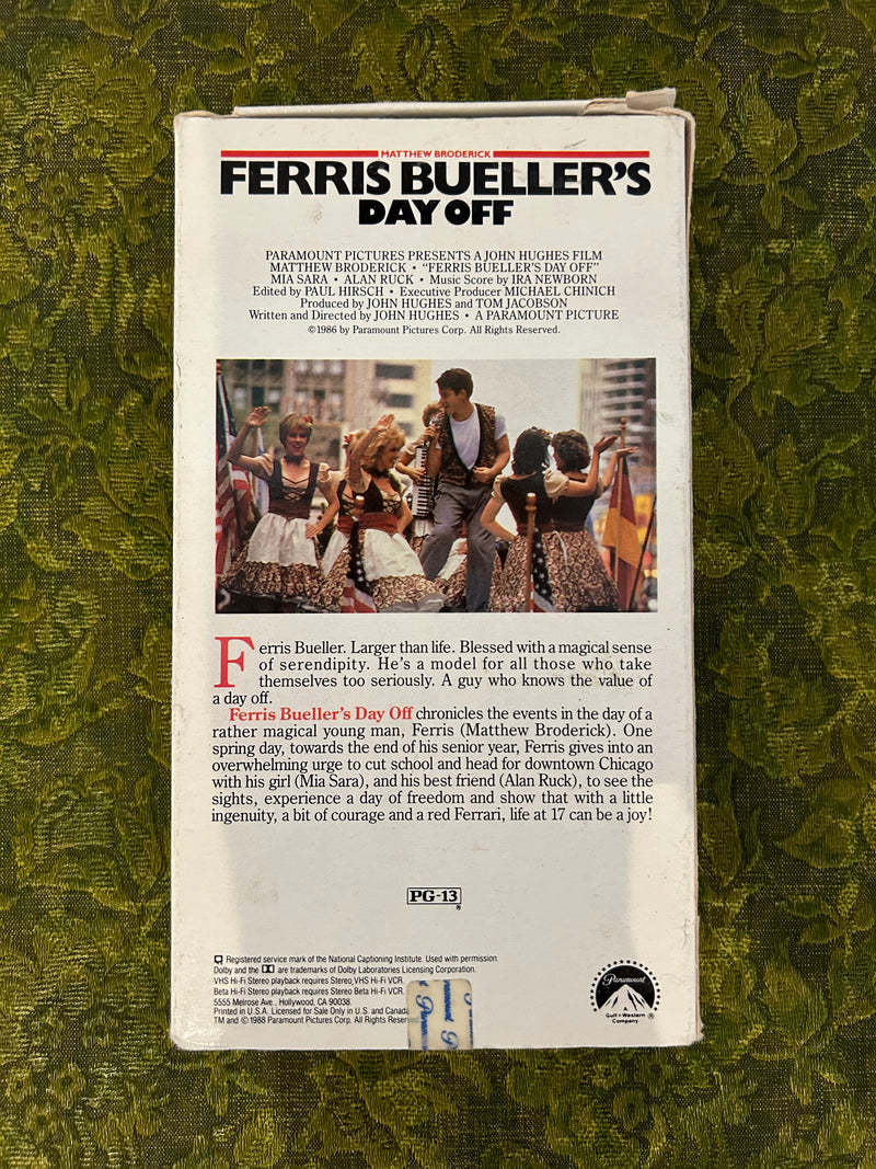 (SLOANE010) Ferris Bueller’s Day Off VHS