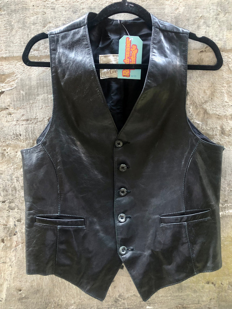 (RR2323) Vintage Boutique of Leathers Button Down Vest
