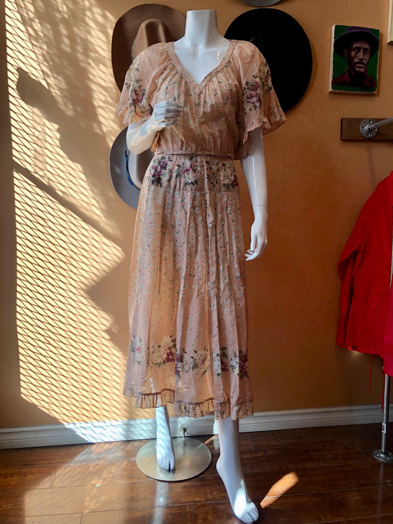 (RR2182) 1940's Vintage Dress