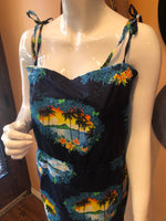(RR2228)Vintage Hawaiian Slip Dress