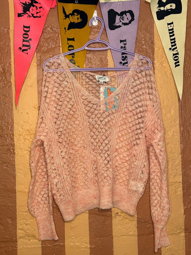 (RR1803) Molly Bracken Ladies Pink Knitted Sweater