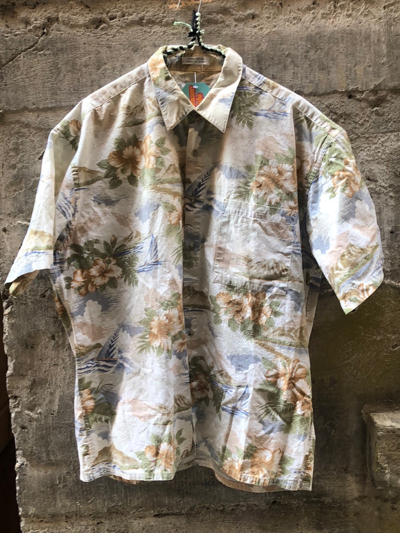 (RR2122) Tropical Print Hawaiian Shirt