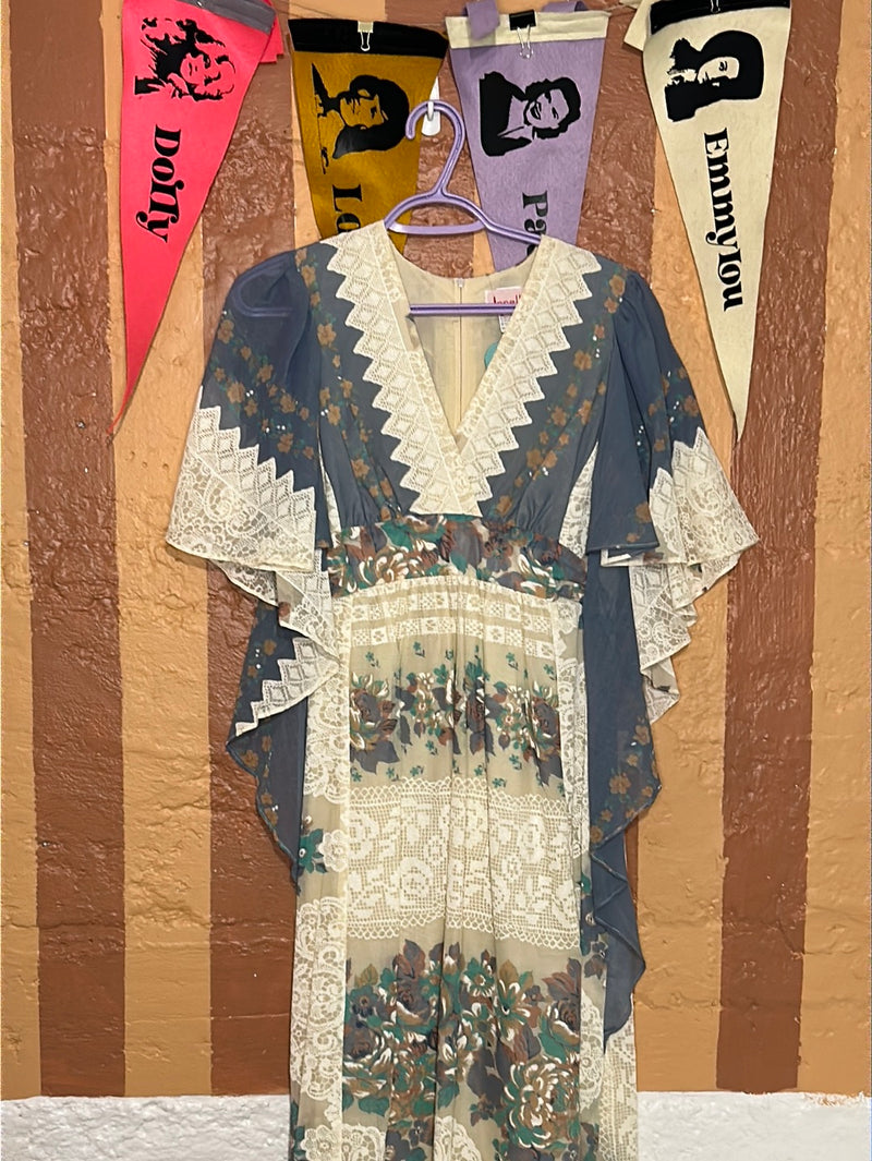 (RR1910) Jerrel of Texas Vintage Pattern Dress