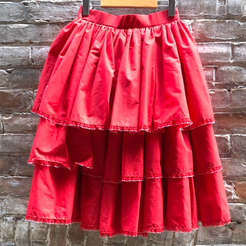 (RR2021) Red Square Dance Skirt