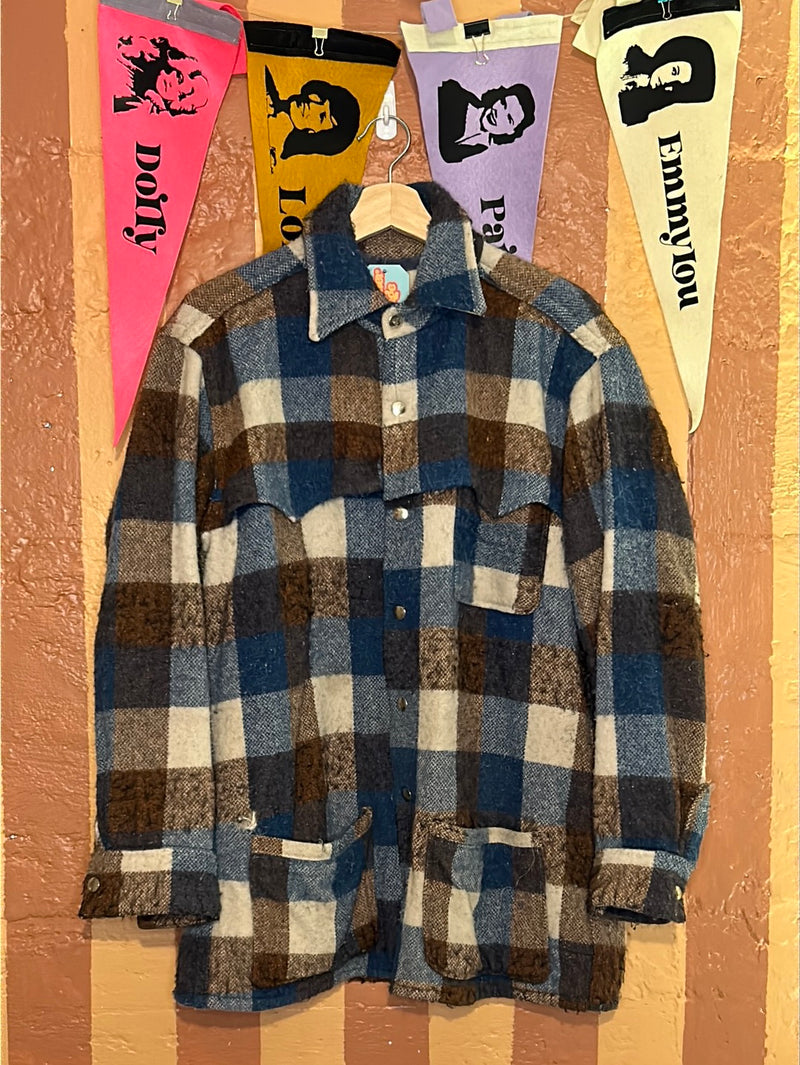(RR2195) Buttoned Flannel Jacket