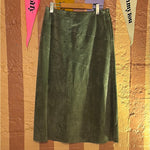(RR2118) Green Suede Skirt