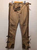 (1224RR3515) 90s Ralph Lauren Leather Buckle Canvas Pants