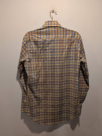 (0525RR3743) Vintage GWG G Dubs Dagger Collared Plaid Pearl Snap Shirt