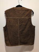 (0225RR3620) 1970s Sears Leather Shop Brown Suede Lined Western Vest