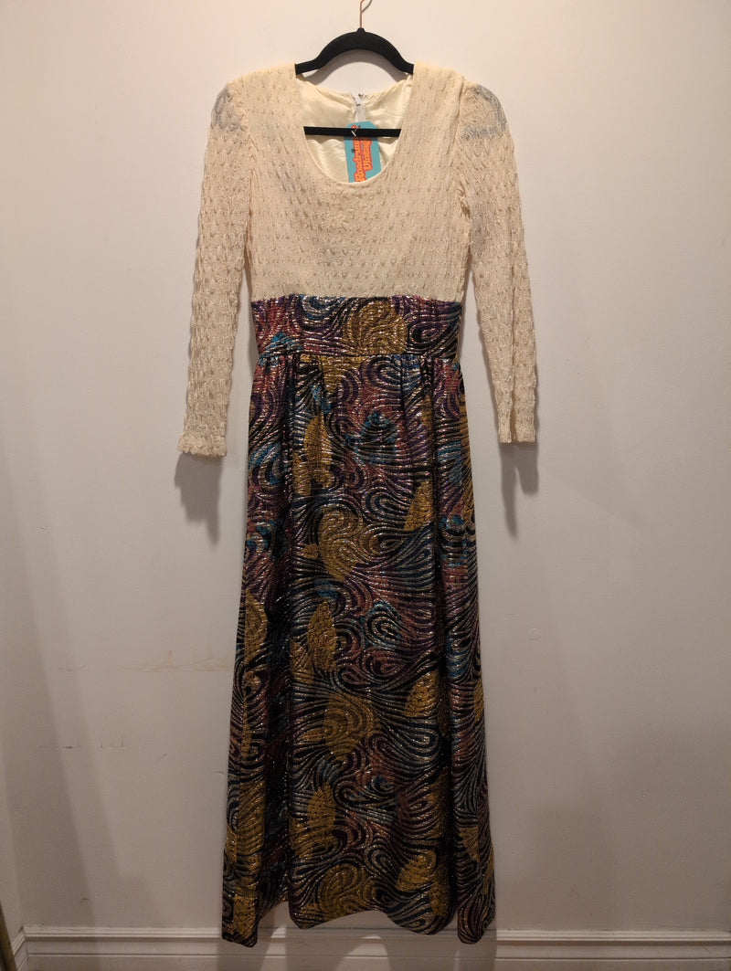 (0325RR3679) Vintage Nu-mode Toronto Designer Maxi Dress
