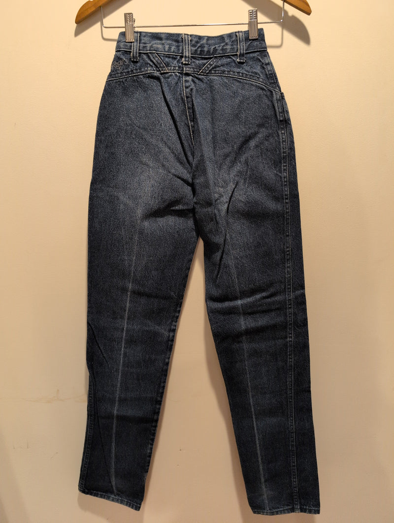 (0225RR3614) Vintage Roper Dark Wash Denim High Waist Jeans