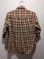 (1224RR3500) Brown Plaid Western Button Shirt