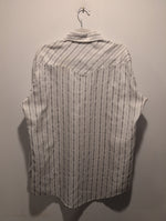 (0525RR3766) H Bar C Ranch Wear Long Tail Stripe Silver Threading Long Sleeve Pearl Snap Shirt