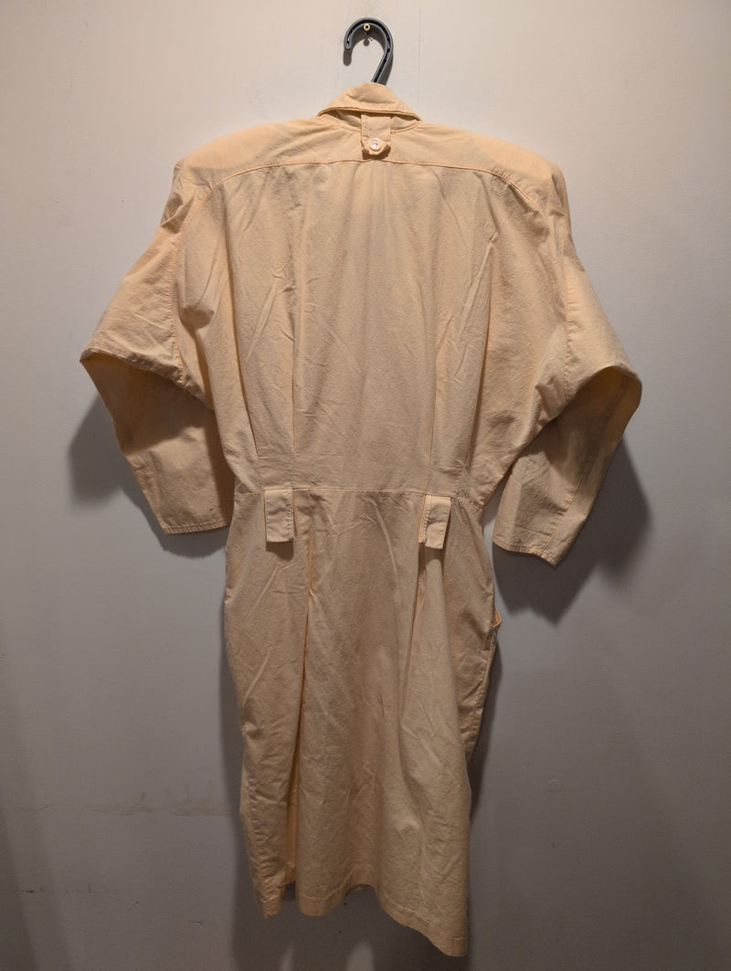 (0325RR3680) 1980s Quelque Choses Peach Pocket Dress