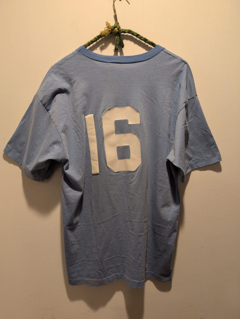 (0125RR3565) Vintage Baby Blue 16 Sports Graphic T-Shirt