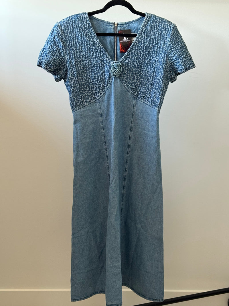 (WC053) Vintage 1990s Denim Maxi Dress