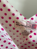 (WC058) Vintage Double Breasted Polka Dot Top