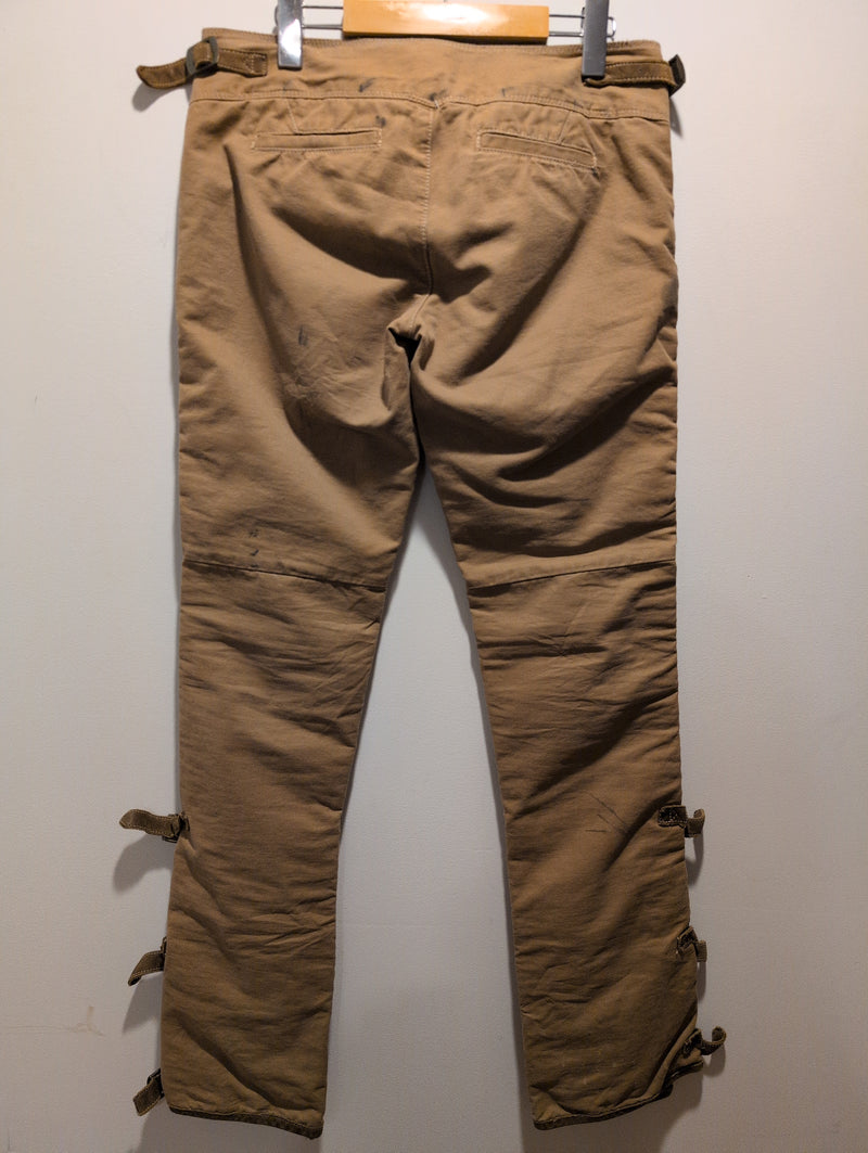 (1224RR3515) 90s Ralph Lauren Leather Buckle Canvas Pants