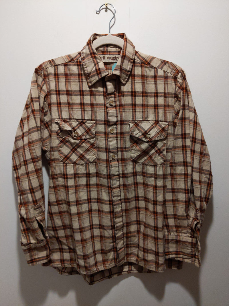 (1224RR3500) Brown Plaid Western Button Shirt