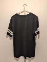 (AP045) ACDC Band Merch Striped Sleeve Ringer Graphic T-Shirt