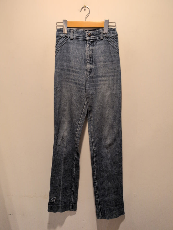 パンツ louren vintage crash denim Vintage Washing Wide Leg Denim Pants CN14 - Korean Women's
