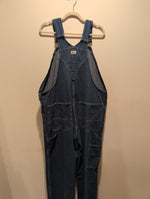 (0225RR3596) Vintage Liberty Green Zip Detail Oversized Overalls