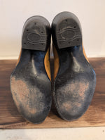 (0625RR3797) Vintage Sanders Yellow Tan Cowboy Boots