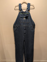 (0225RR3596) Vintage Liberty Green Zip Detail Oversized Overalls