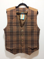 (1224RR3506) Miller Ranch Wool Cotton Blend Plaid Western Vest