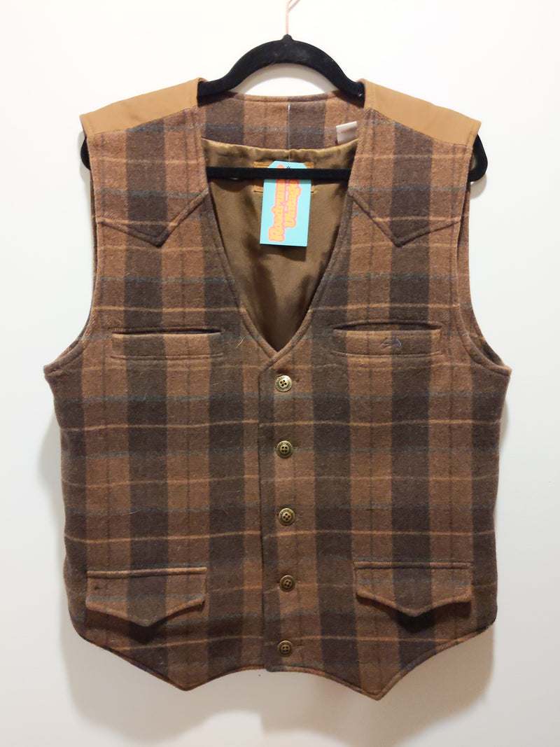 (1224RR3506) Miller Ranch Wool Cotton Blend Plaid Western Vest