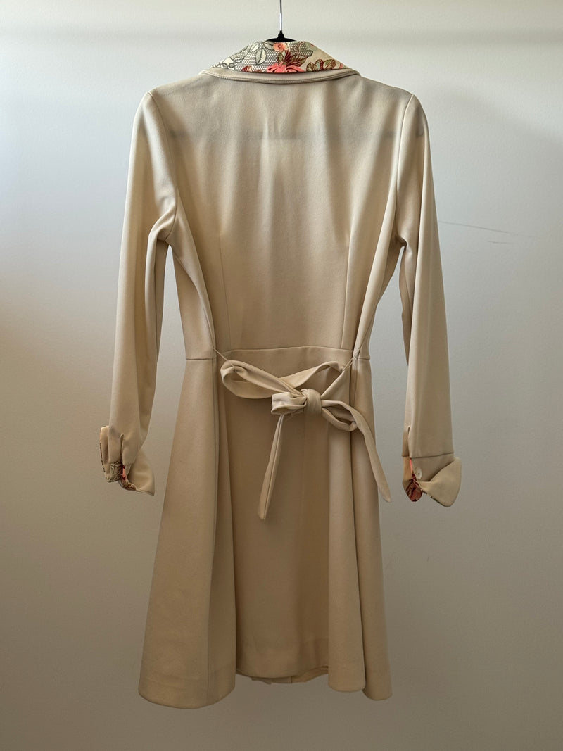 (WC052) Vintage 1970s Floral Trench Dress