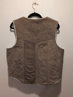 (0225RR3621) Vintage Steer Brand Tan Leather Lined Western Vest