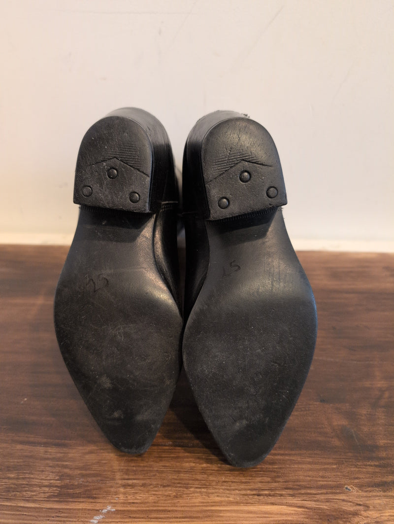 (0425RR3710) Two Tone Grey Black Cowboy Boots